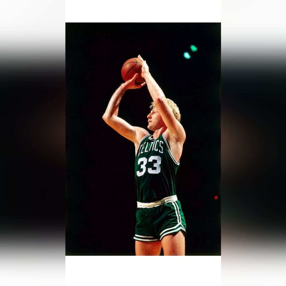 NEW! LARRY BIRD 8.5x11 ULTRA GLOSSY BOSTON CELTICS🍀OLD SCHOOL BASKETBALL POSTER